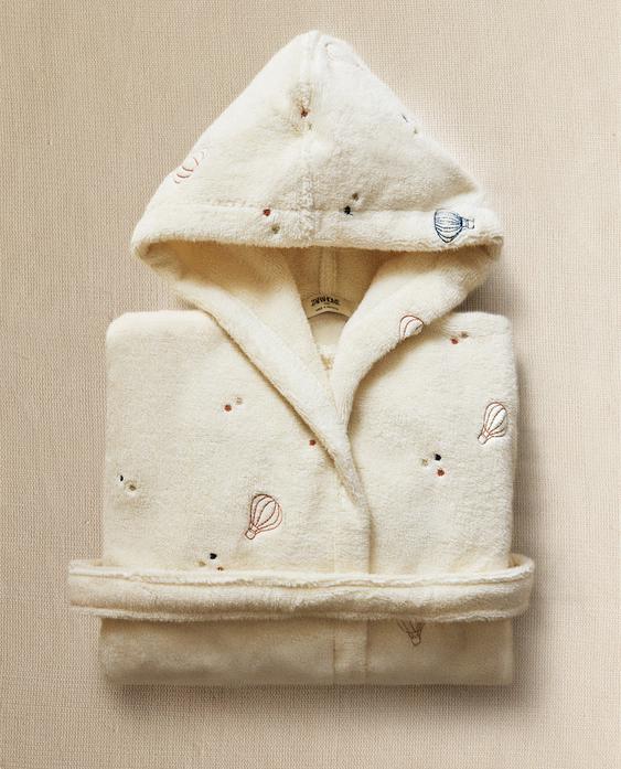 气球饰儿童浴袍