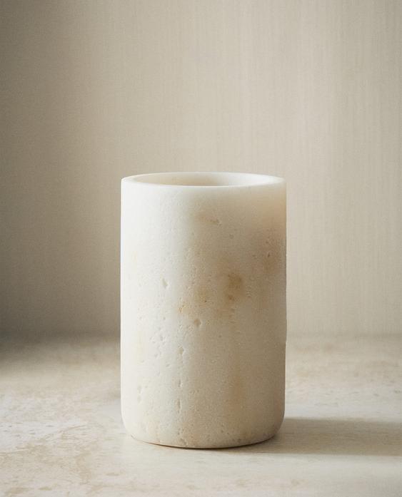 大理石效果牙刷杯