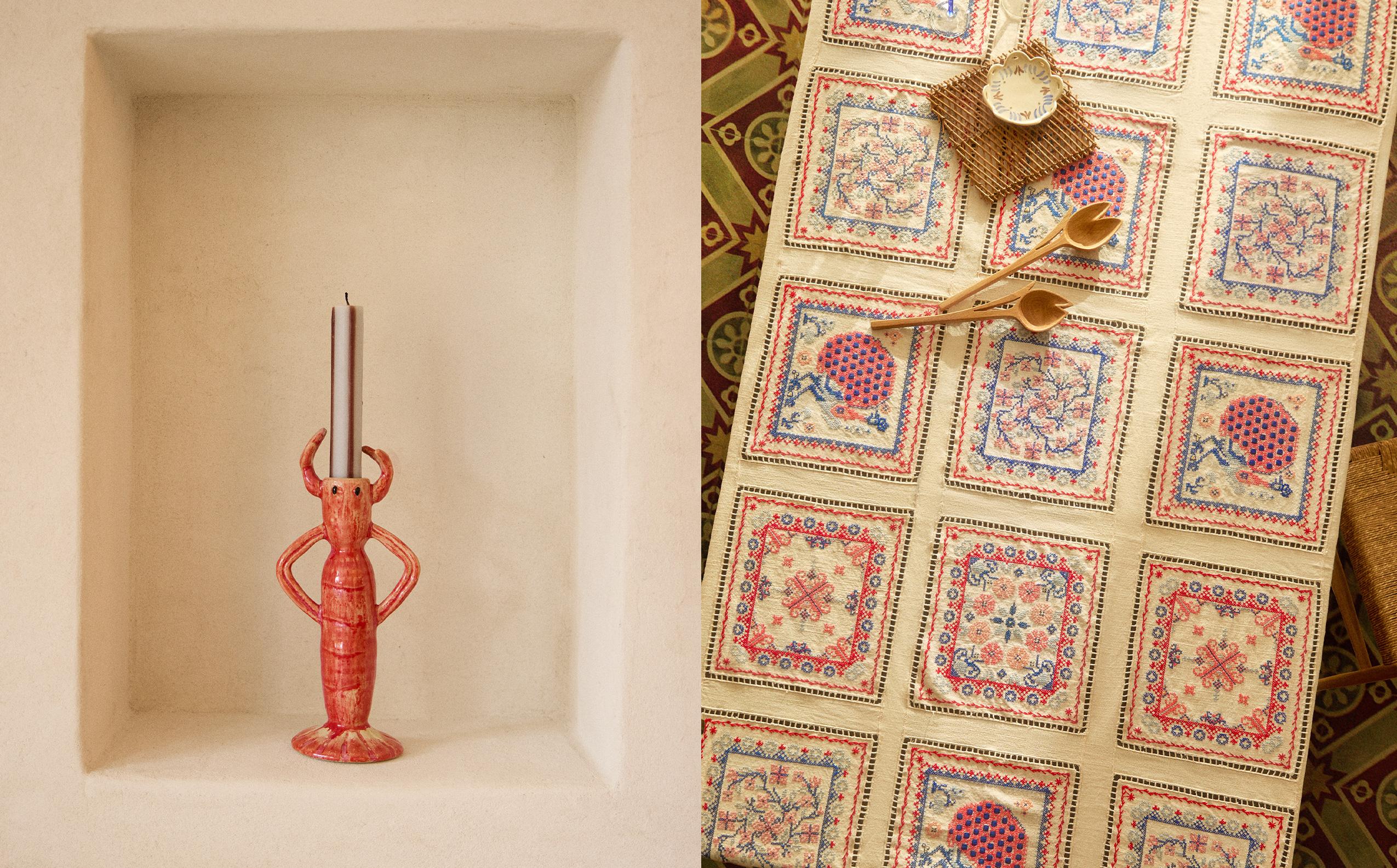 TEALIGHT HOLDER, TABLECLOTH, DINNER SET AND TABLE ACCESSORIES