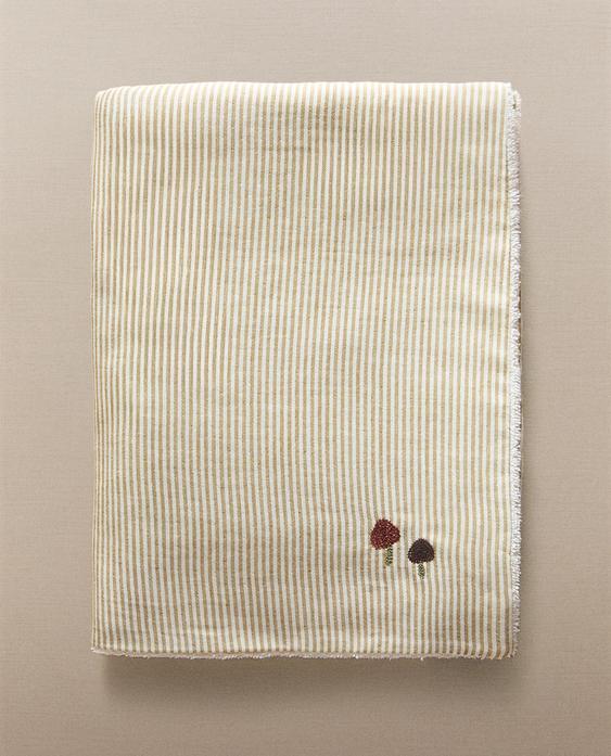 条纹纱布婴儿浴巾