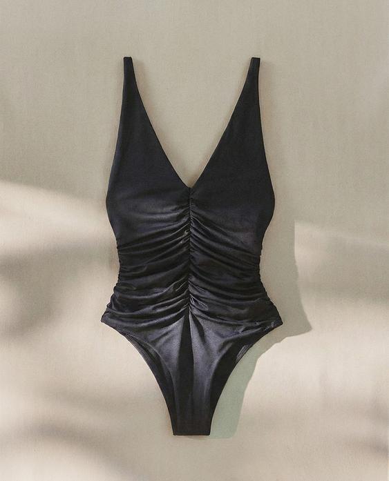 GATHERED BEACH SWIMSUIT