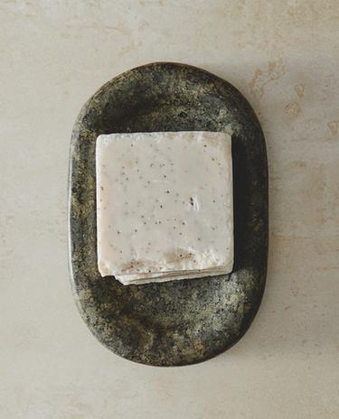 GREENISH MARBLE BATHROOM SOAP DISH
