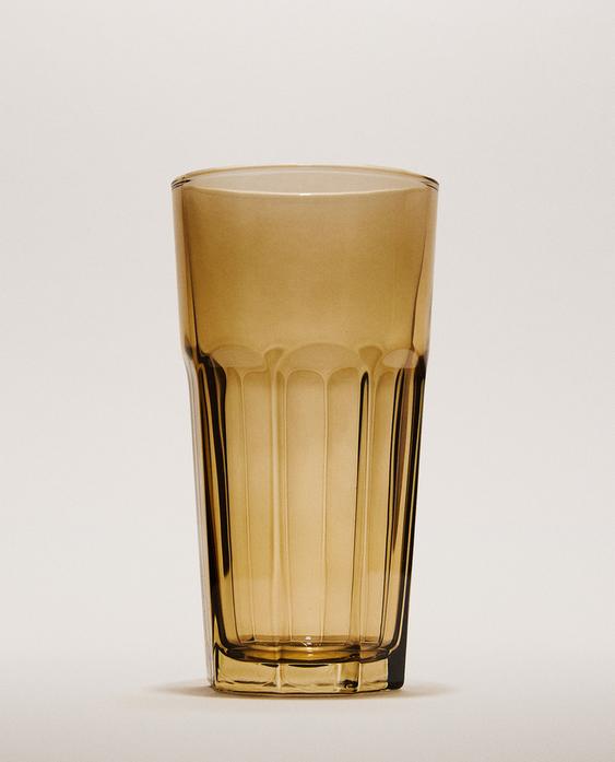 RAISED DESIGN GLASS SOFT DRINK TUMBLER