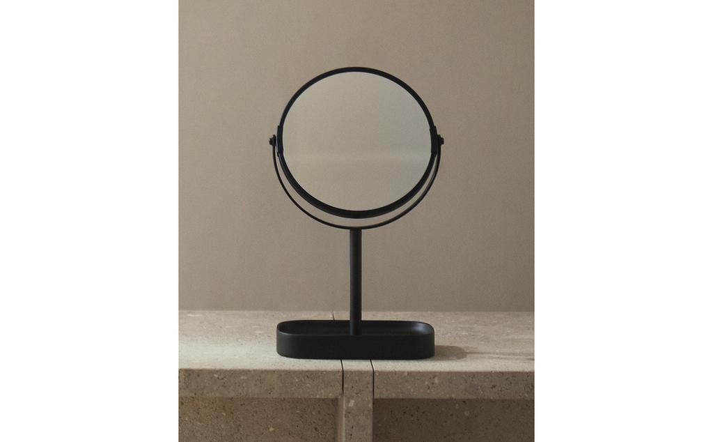 BLACK RESIN VANITY MIRROR