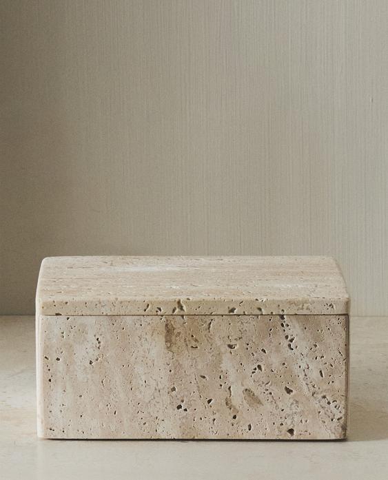 米色大理石浴室收纳盒