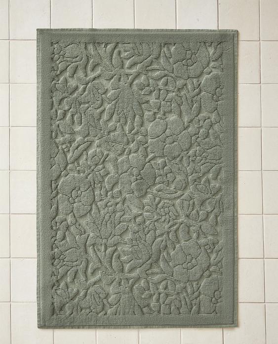 棉质提花浴室地垫