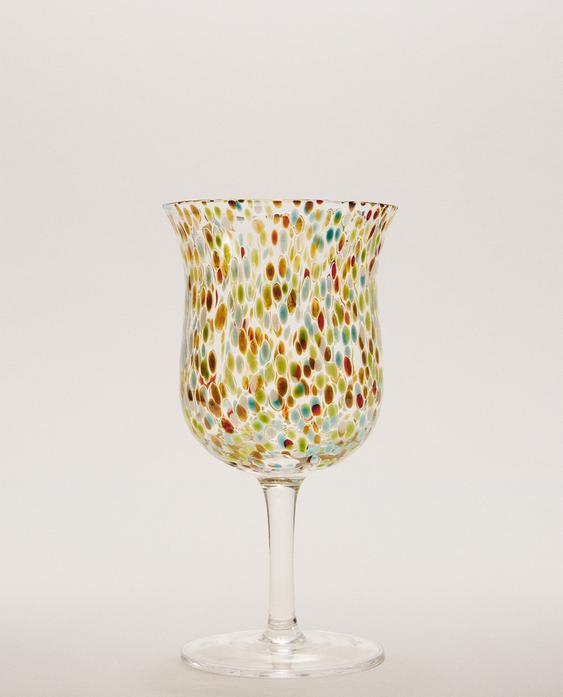 MULTICOLOURED WINE GLASS