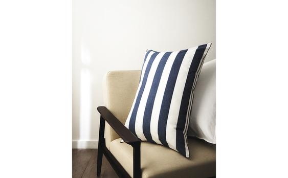 STRIPED WASHED COTTON PILLOWCASE