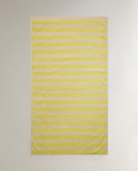 儿童条纹棉质沙滩巾