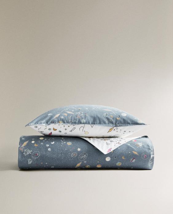 KIDS' REVERSIBLE SPACE DUVET COVER