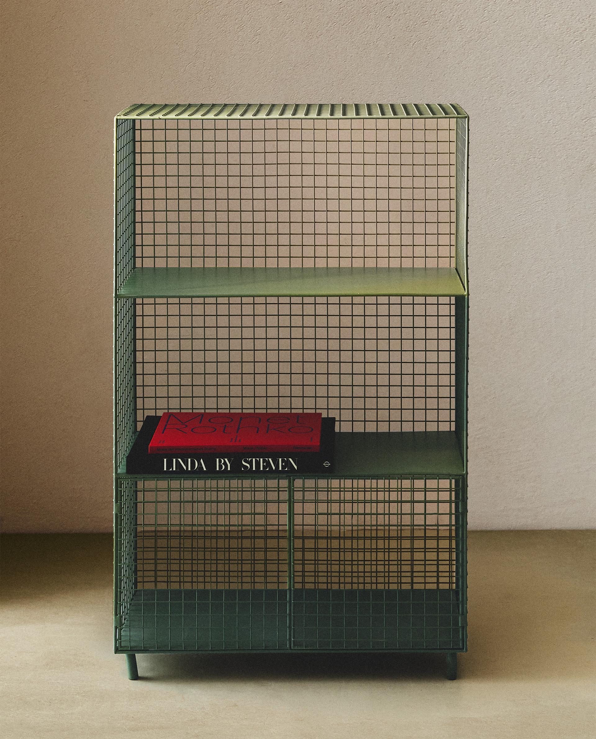 METAL BOOKCASE WITH DOORS