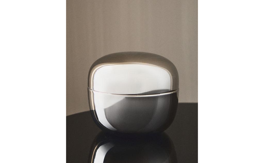 LARGE ROUND STAINLESS STEEL BOX