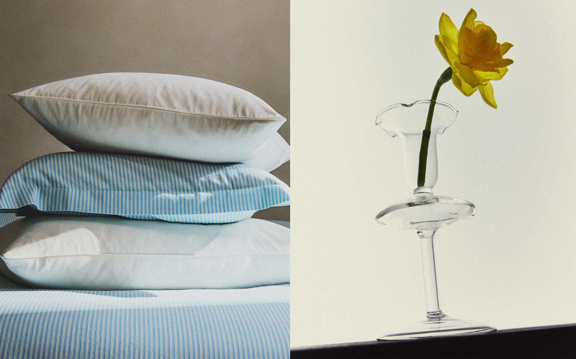 CANDLESTICK, PILLOWCASE AND DUVET COVER