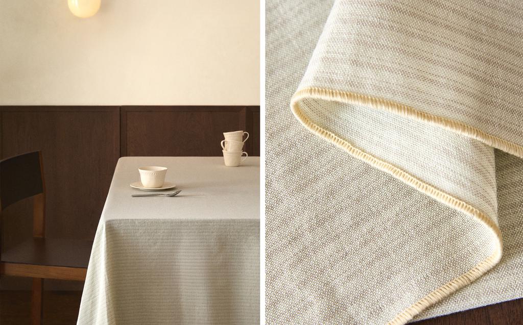 OVERLOCK STRIPED TABLECLOTH