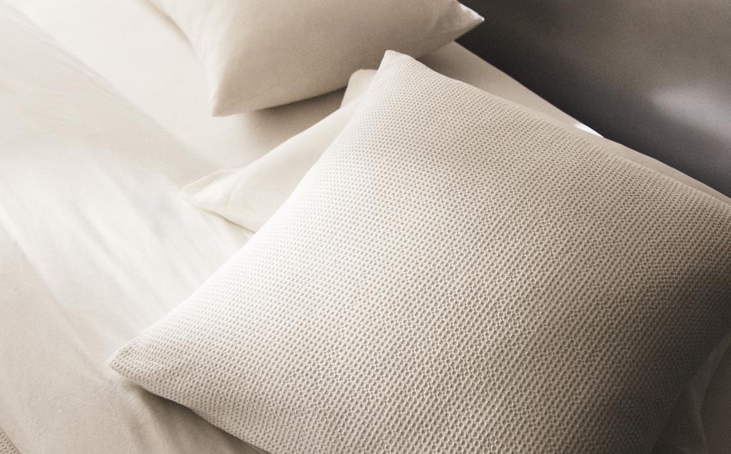 迷你华夫格纹理棉质枕套