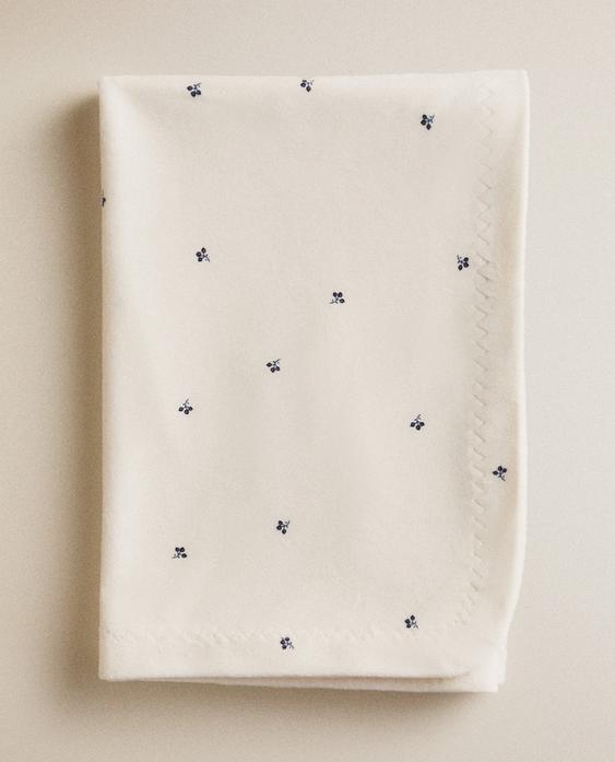 FLEECE FLORAL BABY BLANKET FLEECE FLORAL BABY BLANKET