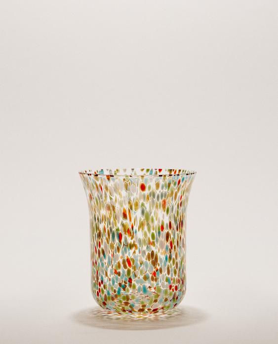 MULTICOLOURED GLASS TUMBLER