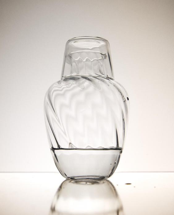 STRIPED BOTTLE AND TUMBLER SET (SET OF 2)