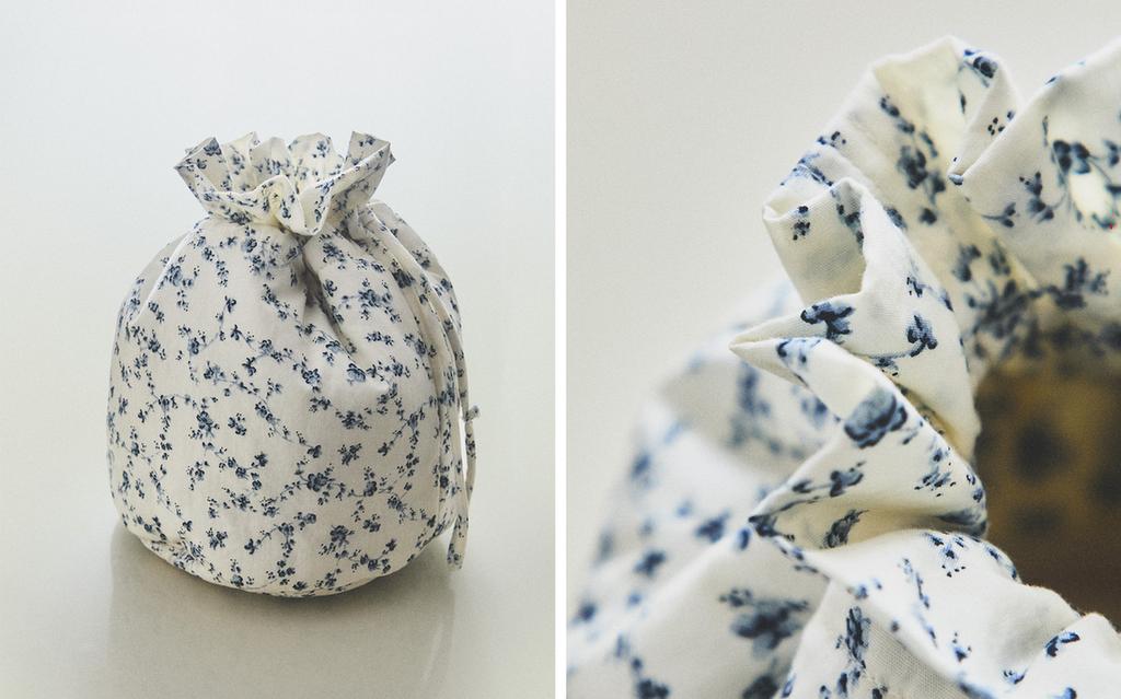 BLUE FLORAL BABY BUCKET BAG