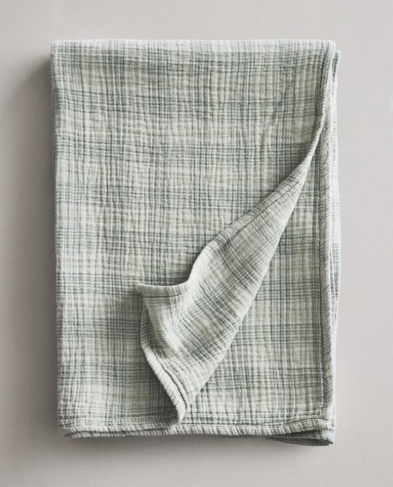 CHECK MUSLIN THROW CHECK MUSLIN THROW