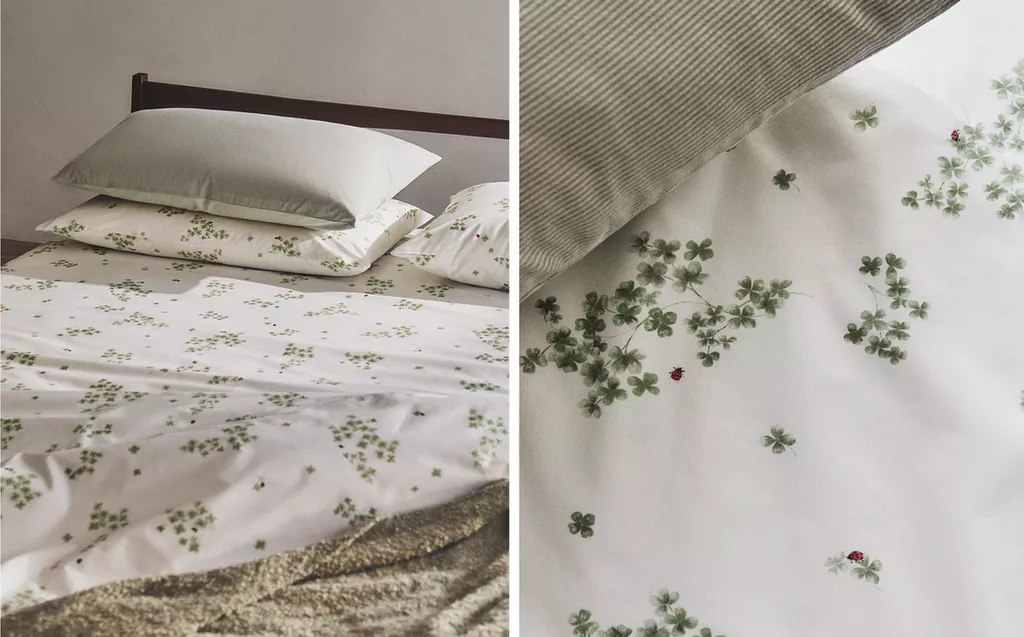 CLOVER AND LADYBIRD COTTON DUVET COVER