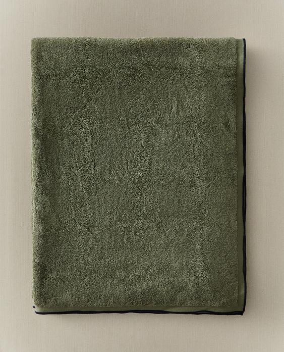 彩色缉线浴室毛巾