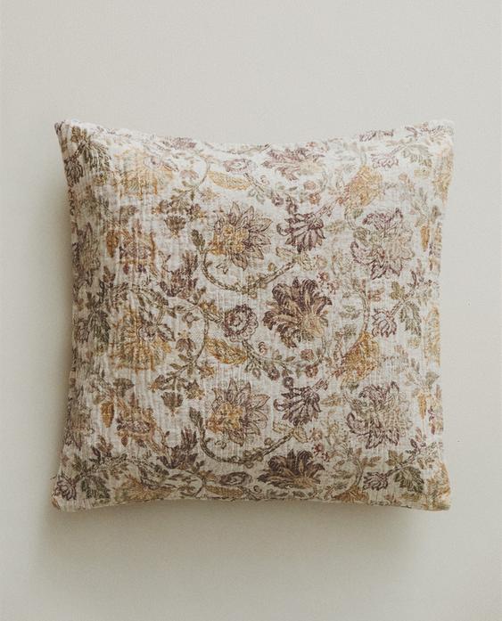 FLORAL PRINT CUSHION COVER