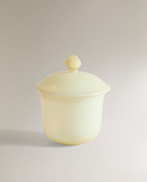 TRANSLUCENT BOROSILICATE GLASS JAR WITH LID