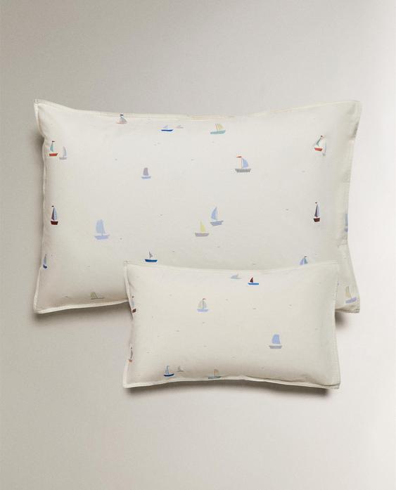儿童棉质帆船枕套