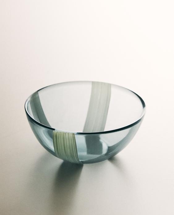 STRIPED GLASS BOWL STRIPED GLASS BOWL