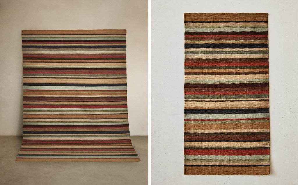 COLOURED STRIPED RUG COLOURED STRIPED RUG