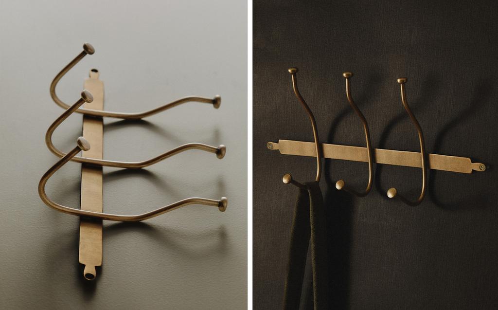 金色壁挂衣架