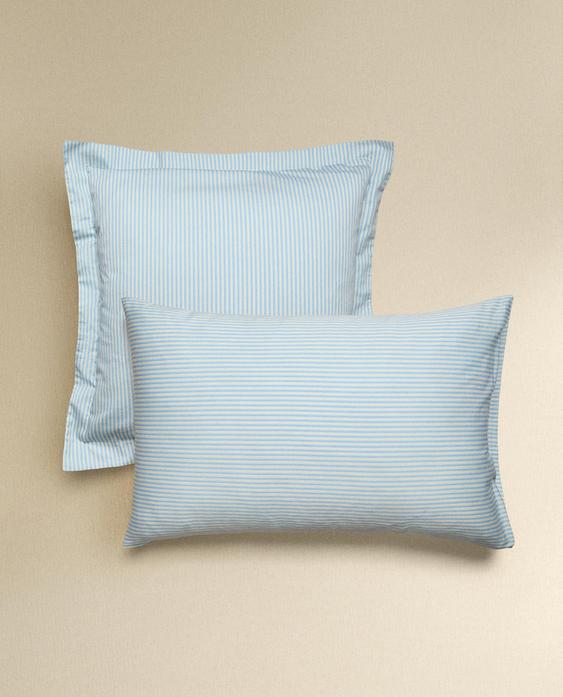 水洗条纹缎面枕套（300 纱支）
