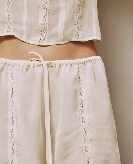 LACE COTTON SHORTS LACE COTTON SHORTS