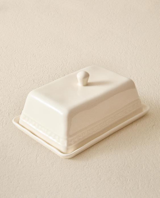 凸饰炻瓷黄油盒