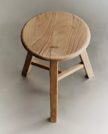 ELM WOOD STOOL