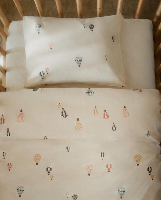 儿童热气球印花被套