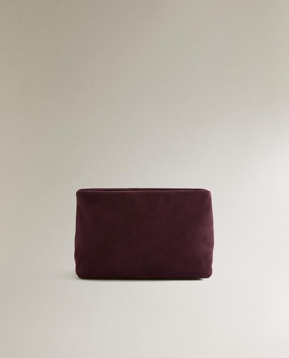 SPLIT LEATHER WASH BAG
