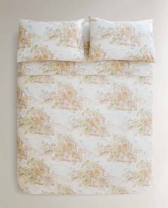 LANDSCAPE PRINT COTTON DUVET COVER