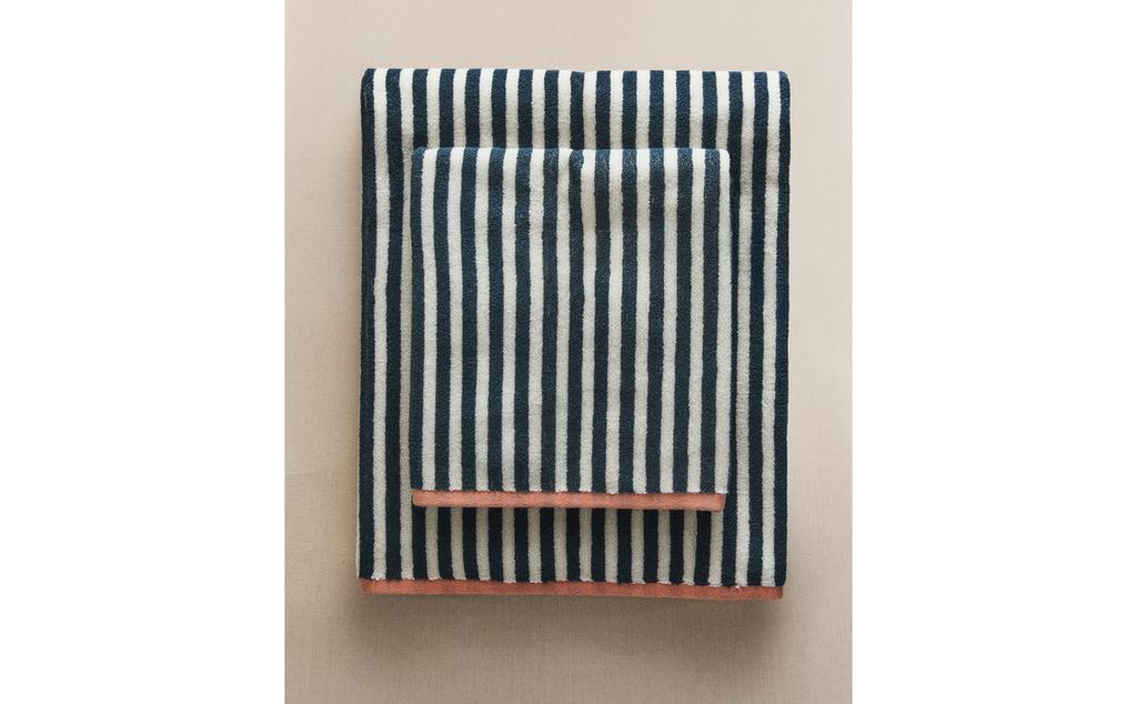 双面条纹儿童浴室毛巾