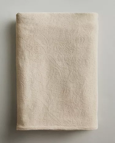 雪尼尔提花盖毯