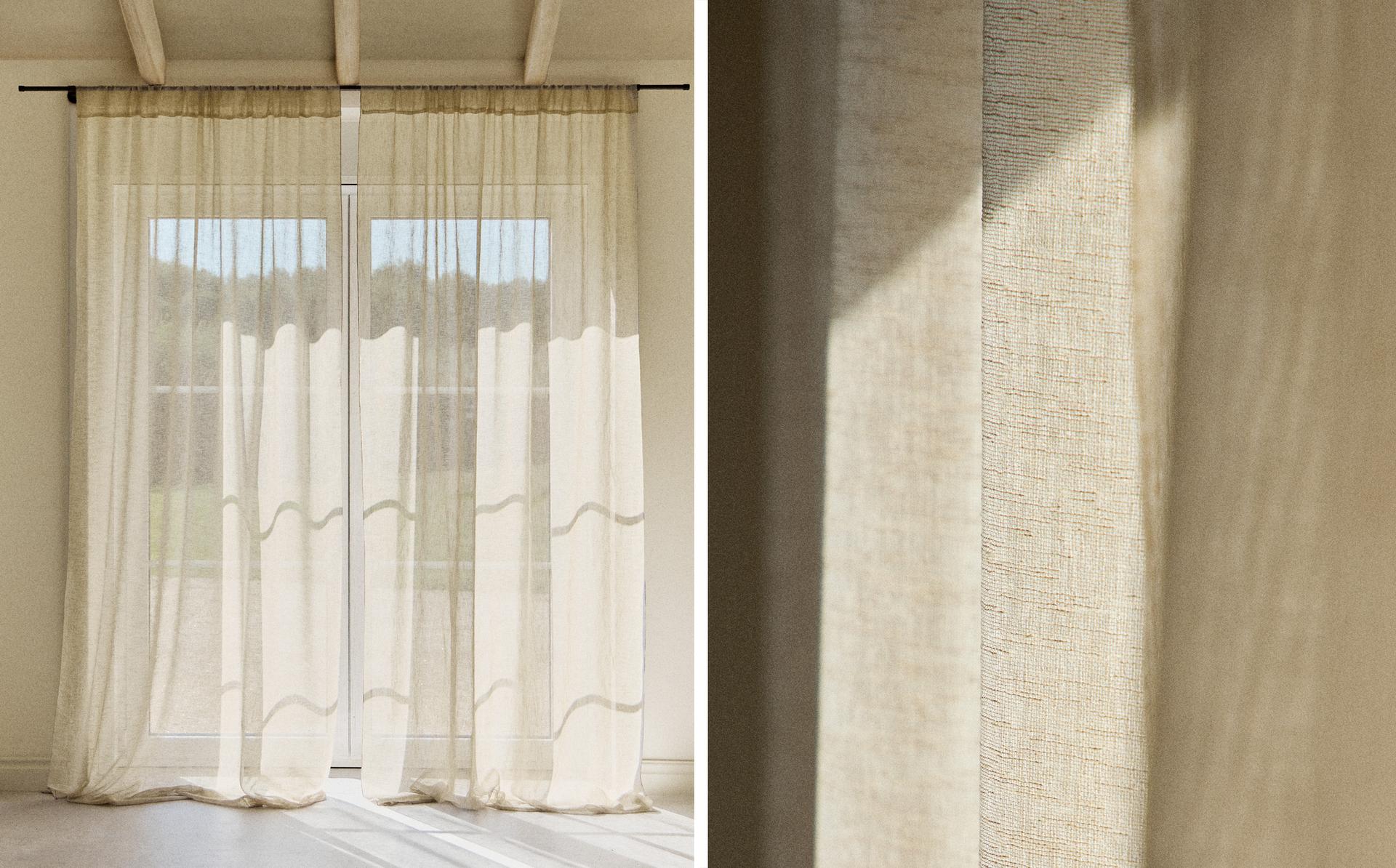 SHEER CURTAIN WITH LOW OPACITY SHEER CURTAIN WITH LOW OPACITY