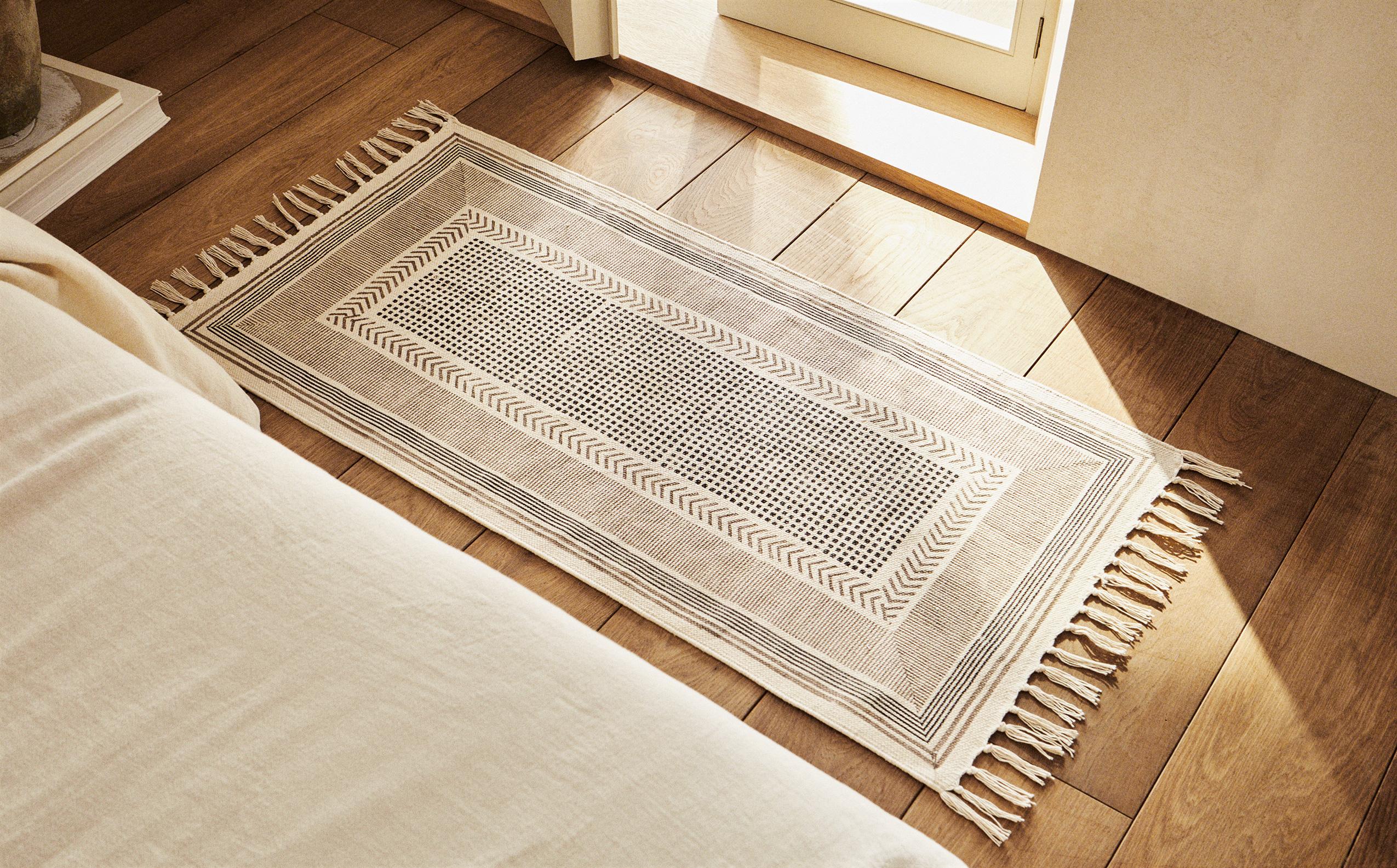 BLOCK PRINT COTTON RUG
