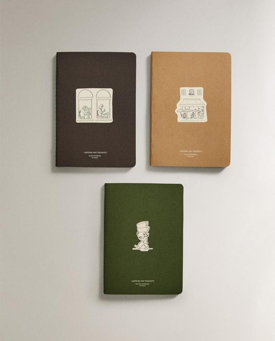 PACK OF COFFEE NOTEBOOKS (PACK OF 3)