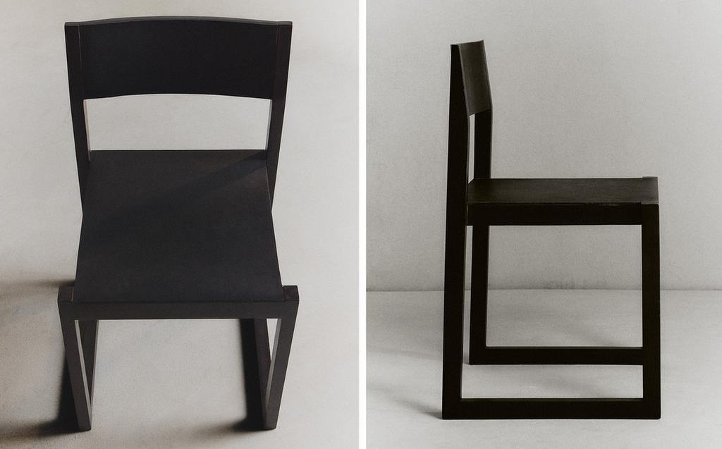 皮革及木质结构椅子