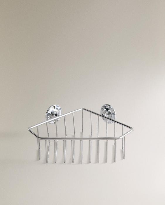SILVER CORNER SHOWER SHELF