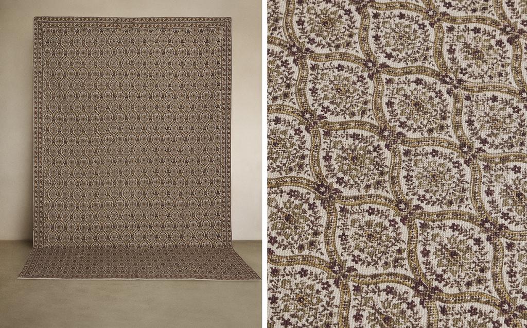 PAISLEY PRINT COTTON RUG