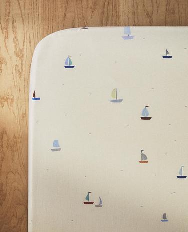 儿童船只图案棉质床笠