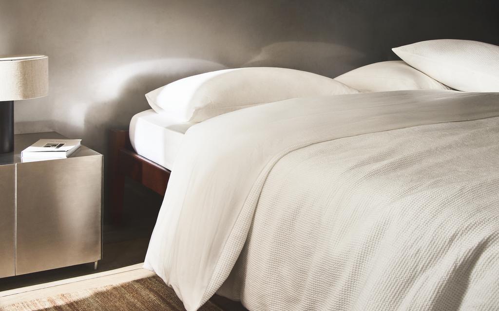 MINI WAFFLE-KNIT COTTON DUVET COVER