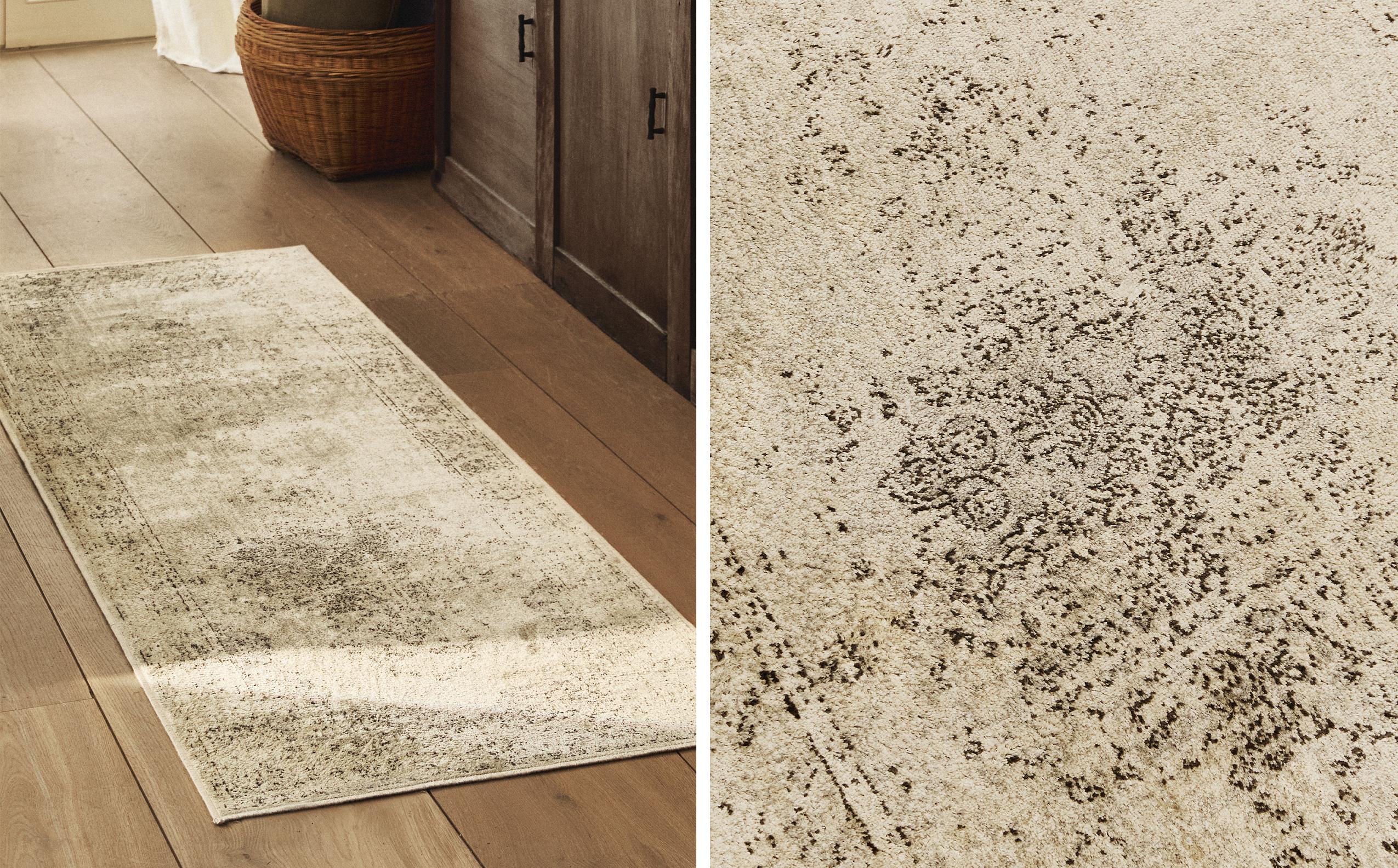 ALFOMBRA VISCOSA WHITE VINTAGE